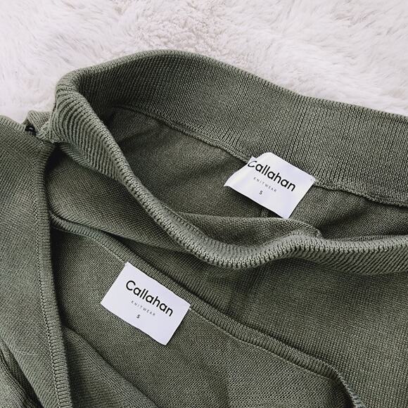 NEW Callahan Knitwear Revolve Two Piece Top and Bottom Knit Set Sage Green - Picture 8 of 16